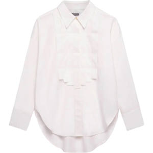 Mint Velvet White Bib Detail Cotton Shirt